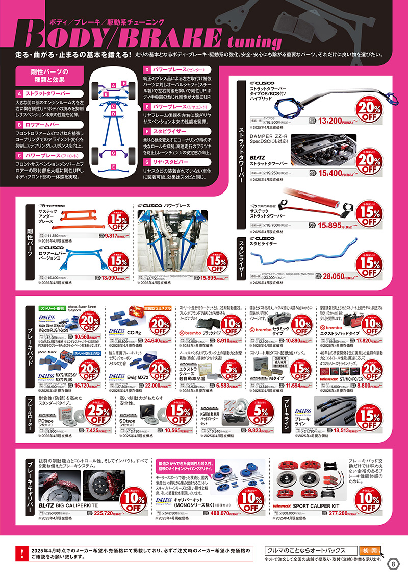 2025年-2026年 オートバックスヒートアップキャンペーン ボディ/ブレーキ/駆動系チューニン